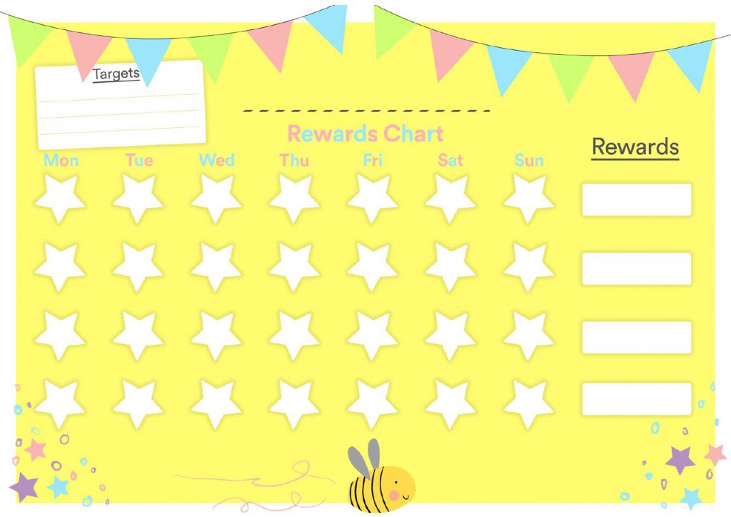 kids weekly rewards chart.